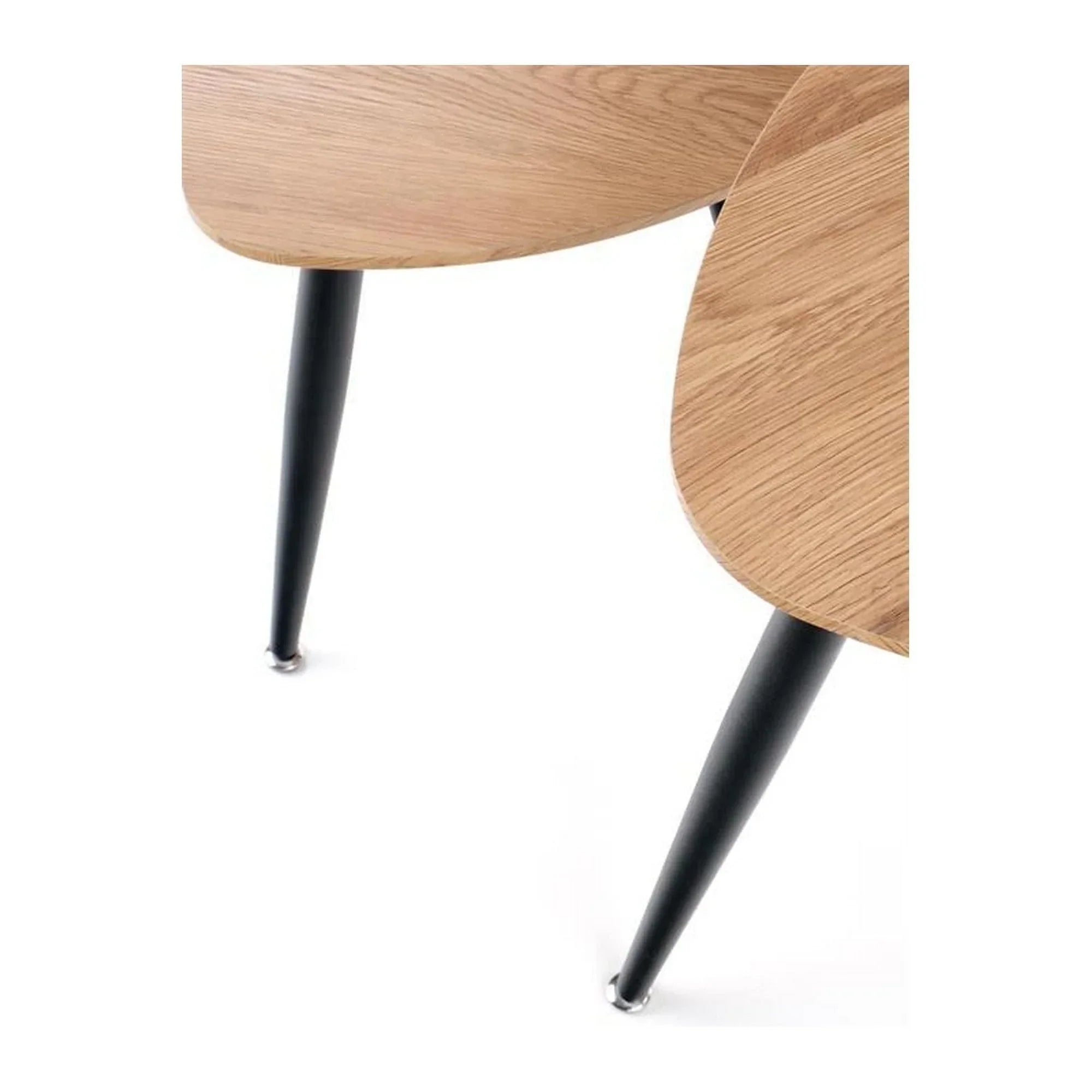 Set 2 masute cafea HOUSTON OCN-37097, stejar auriu/negru