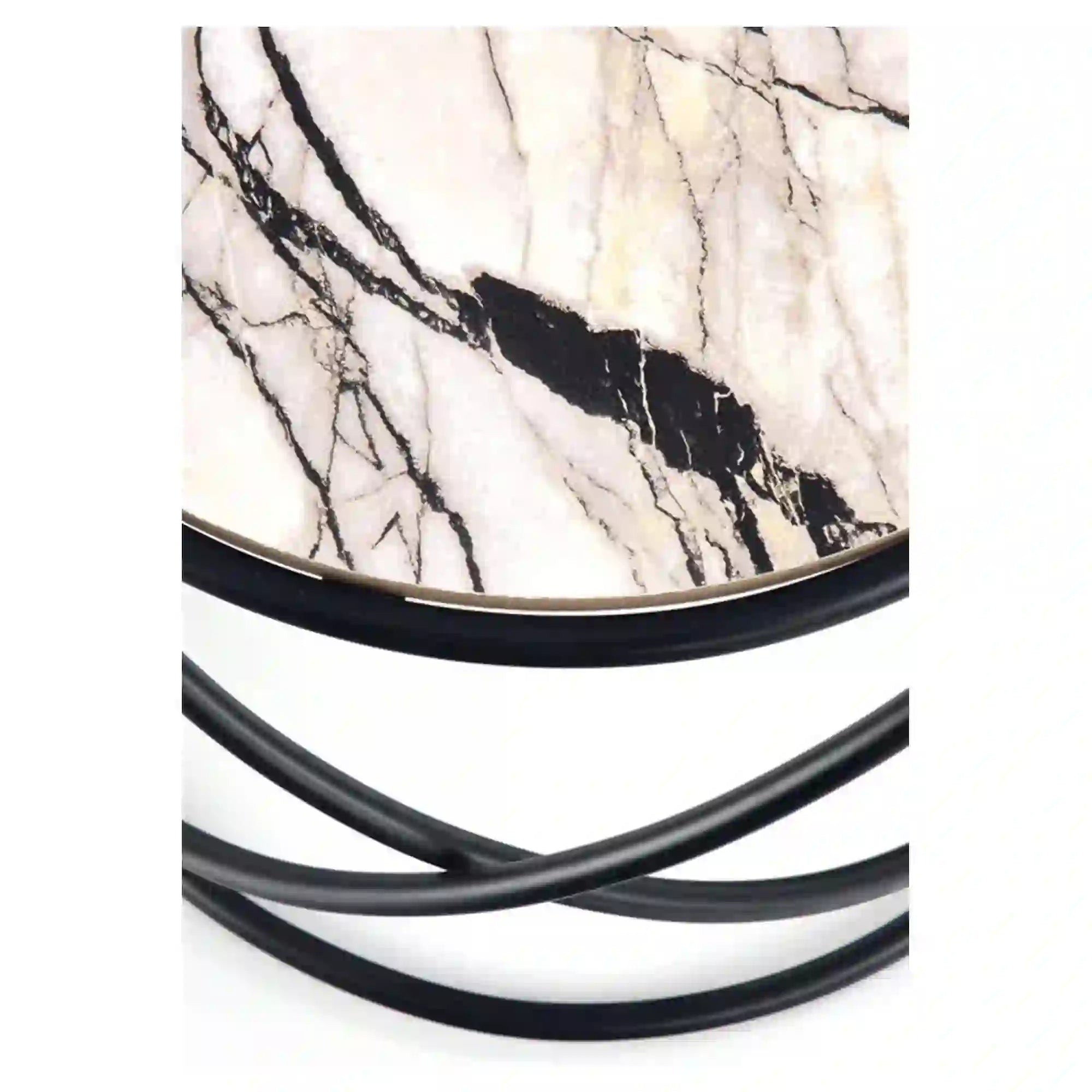 Set 2 masute cafea HOUSTON OCN-37099, bej/marmura/negru