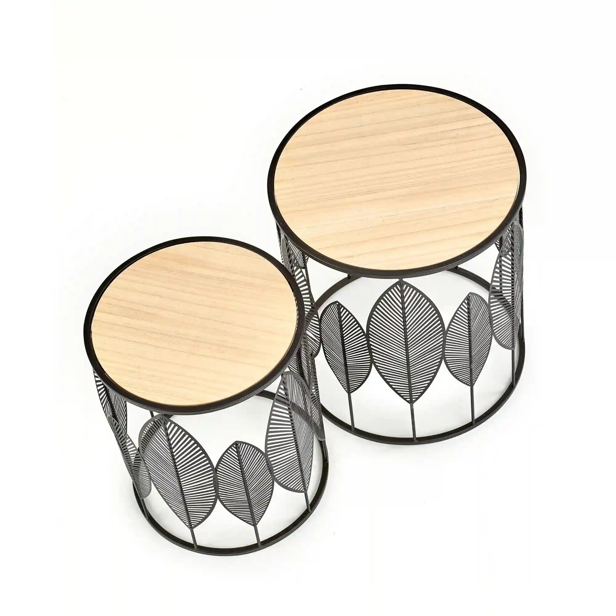 Set 2 masute cafea HOUSTON OCN-37172, stejar/negru