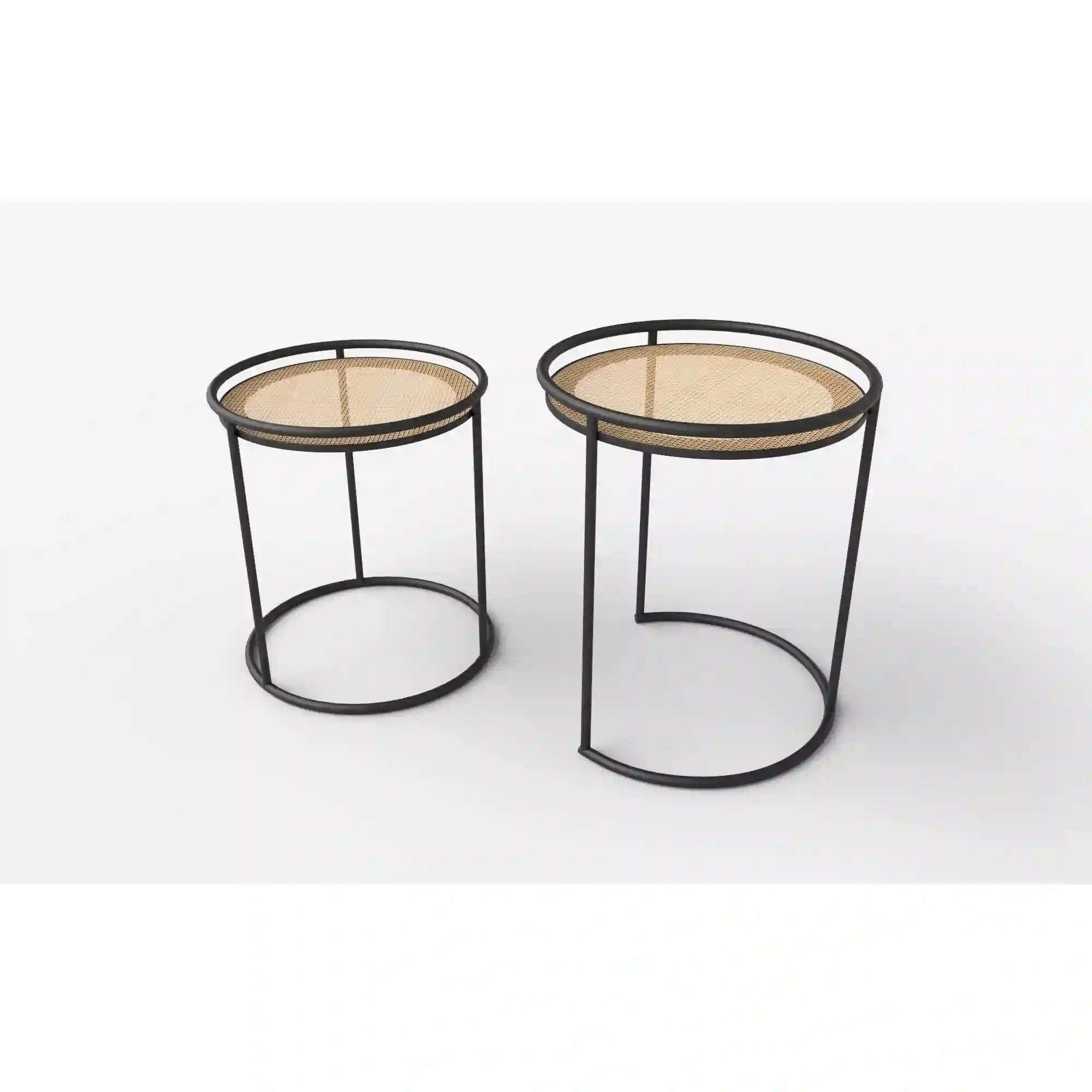 Set 2 masute cafea HOUSTON OCN-37223, stejar/negru