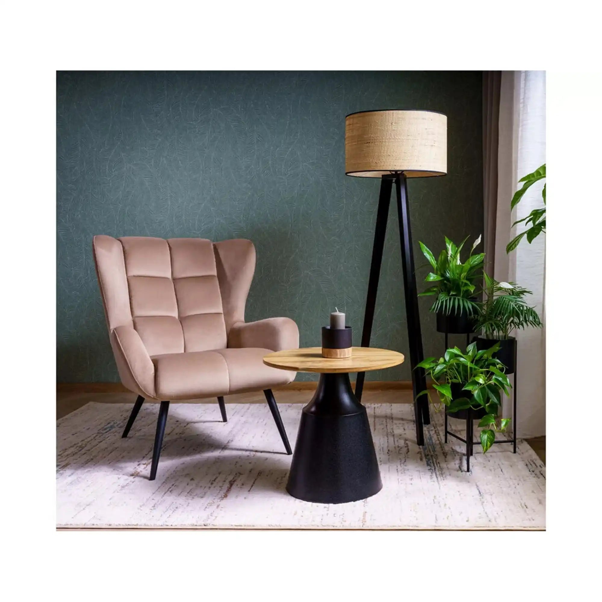 Set 2 masute DETROIT OCN-39254, stejar artisan/negru mat