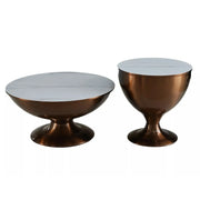 Set 2 masute DETROIT OCN-39294, alb/cupru