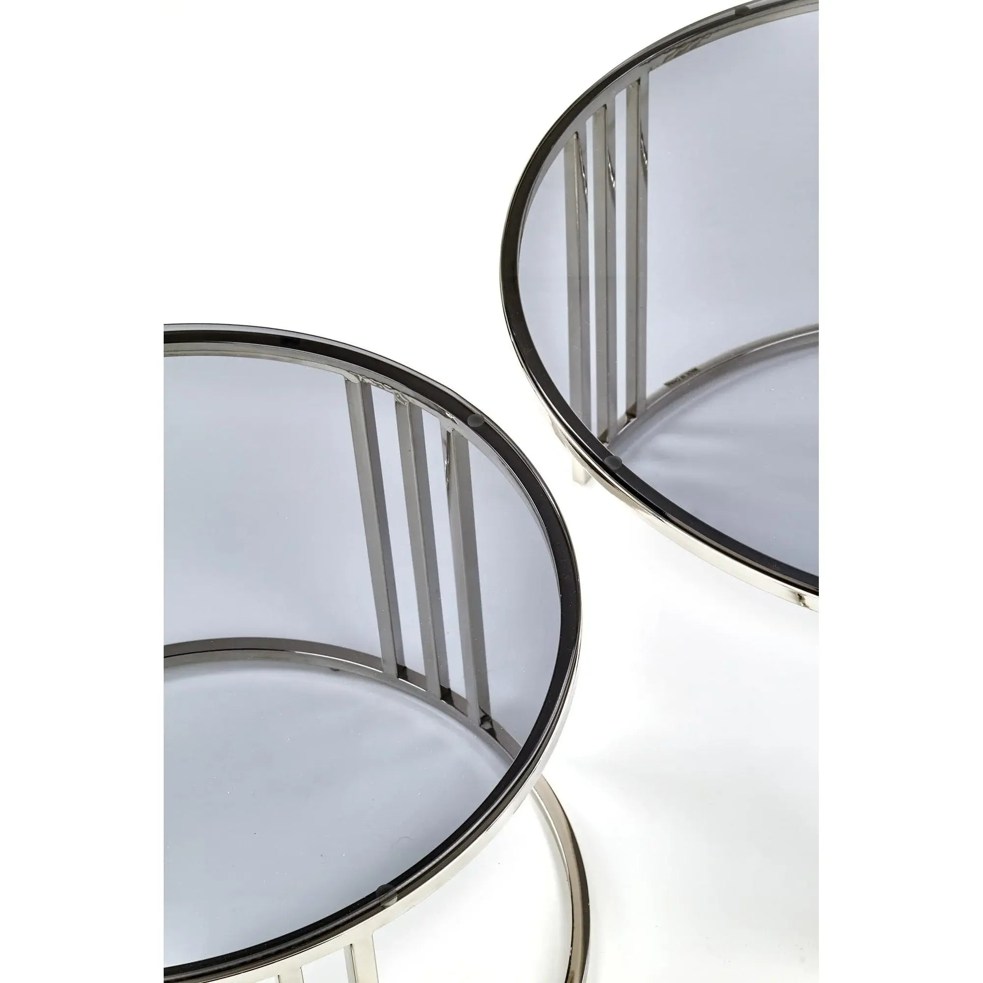 Set 2 masute HOUSTON OCN-37026, fumuriu/argintiu