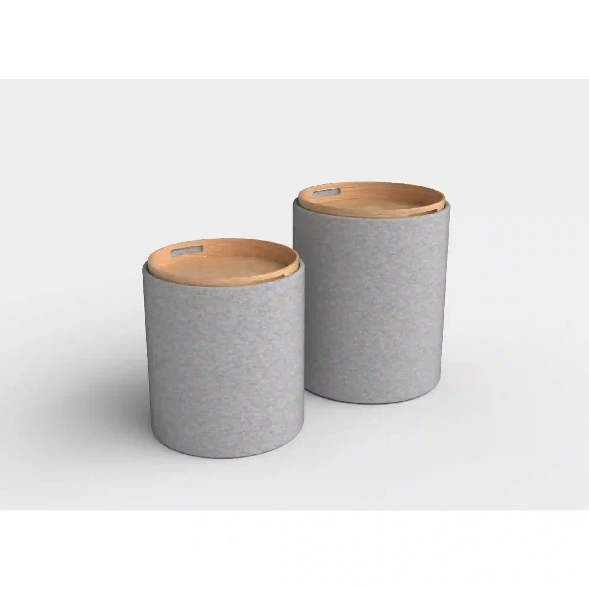 Set 2 taburete HOUSTON OCN-35840, gri deschis