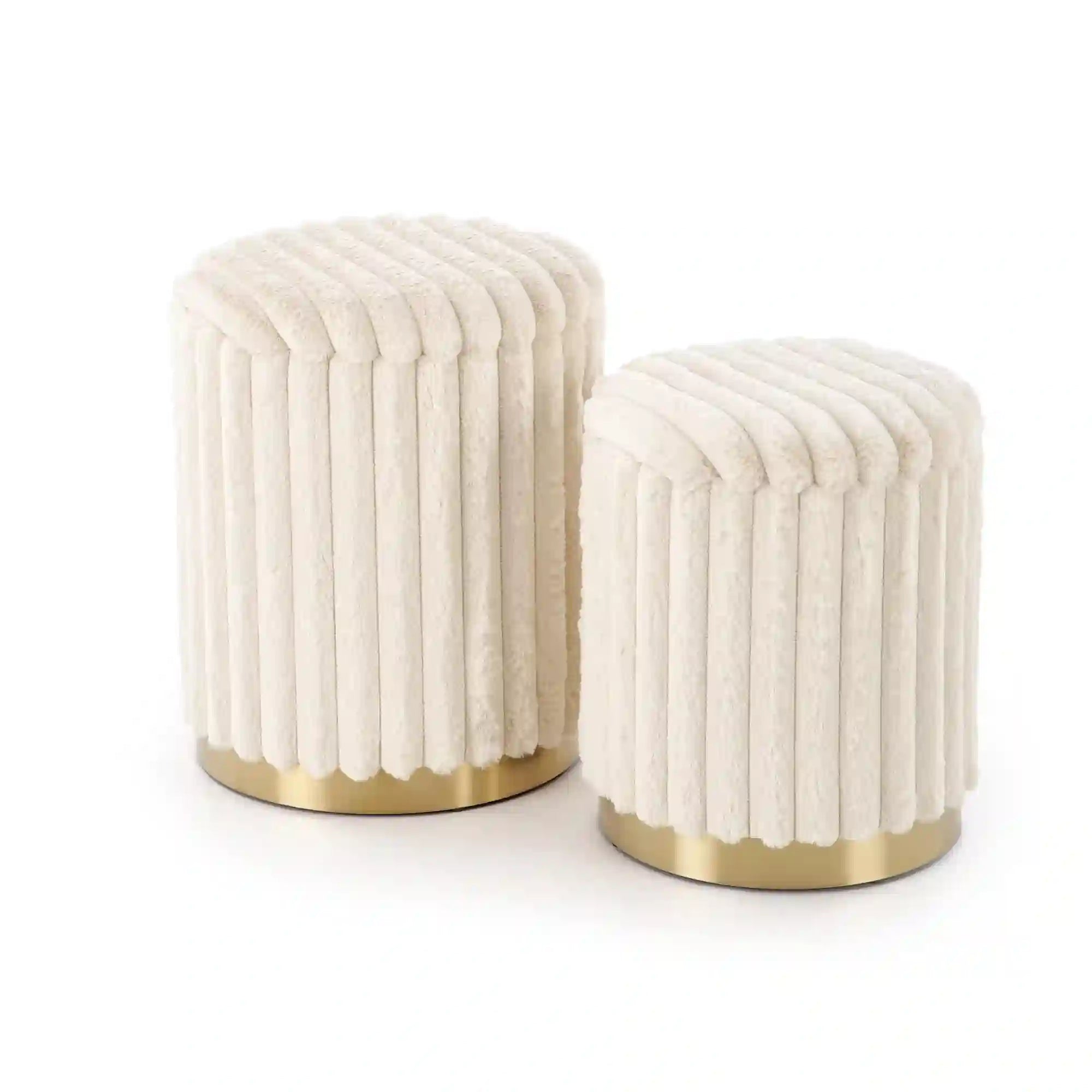 Set 2 taburete HOUSTON OCN-35854, crem