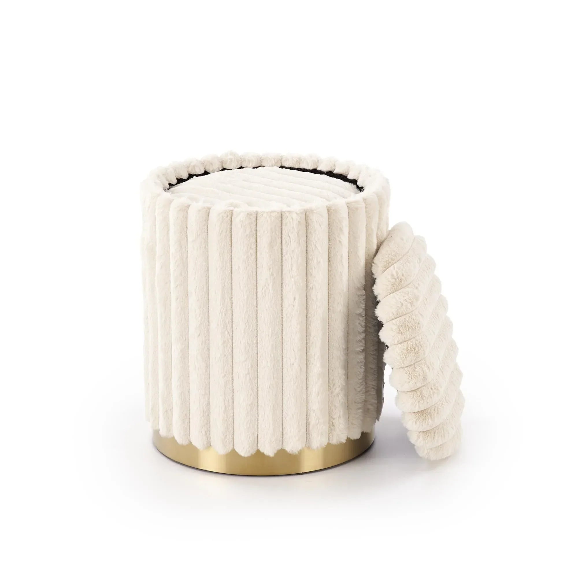 Set 2 taburete HOUSTON OCN-35854, crem