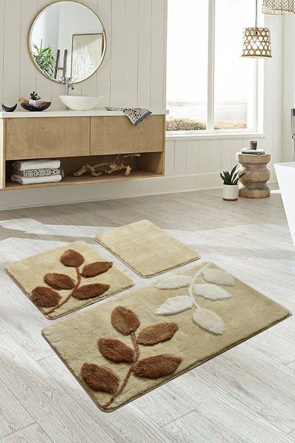 Set 3 covorase baie AMSTERDAM OCN-33891, bej inchis