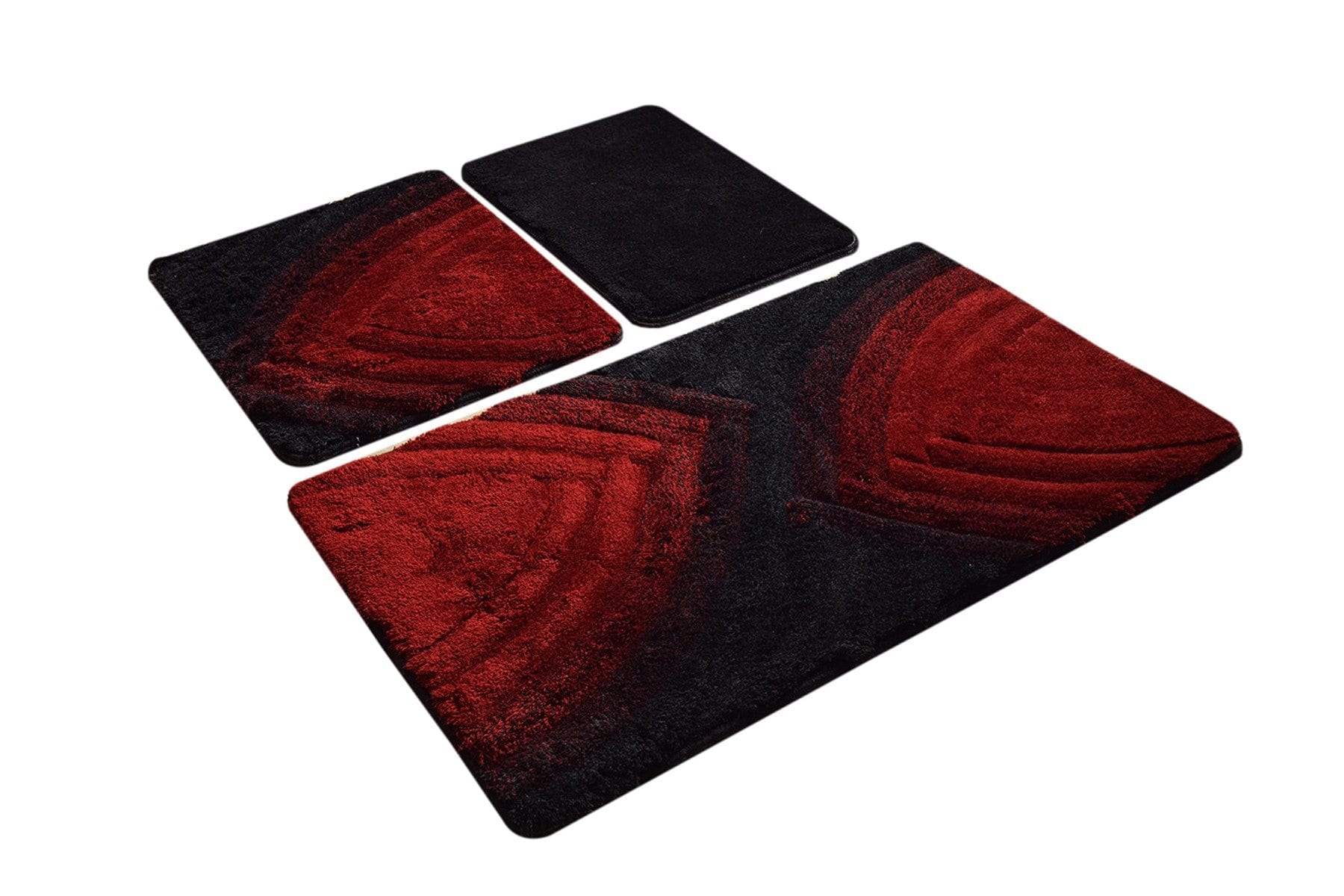 Set 3 covorase baie AMSTERDAM OCN-33910, rosu/negru
