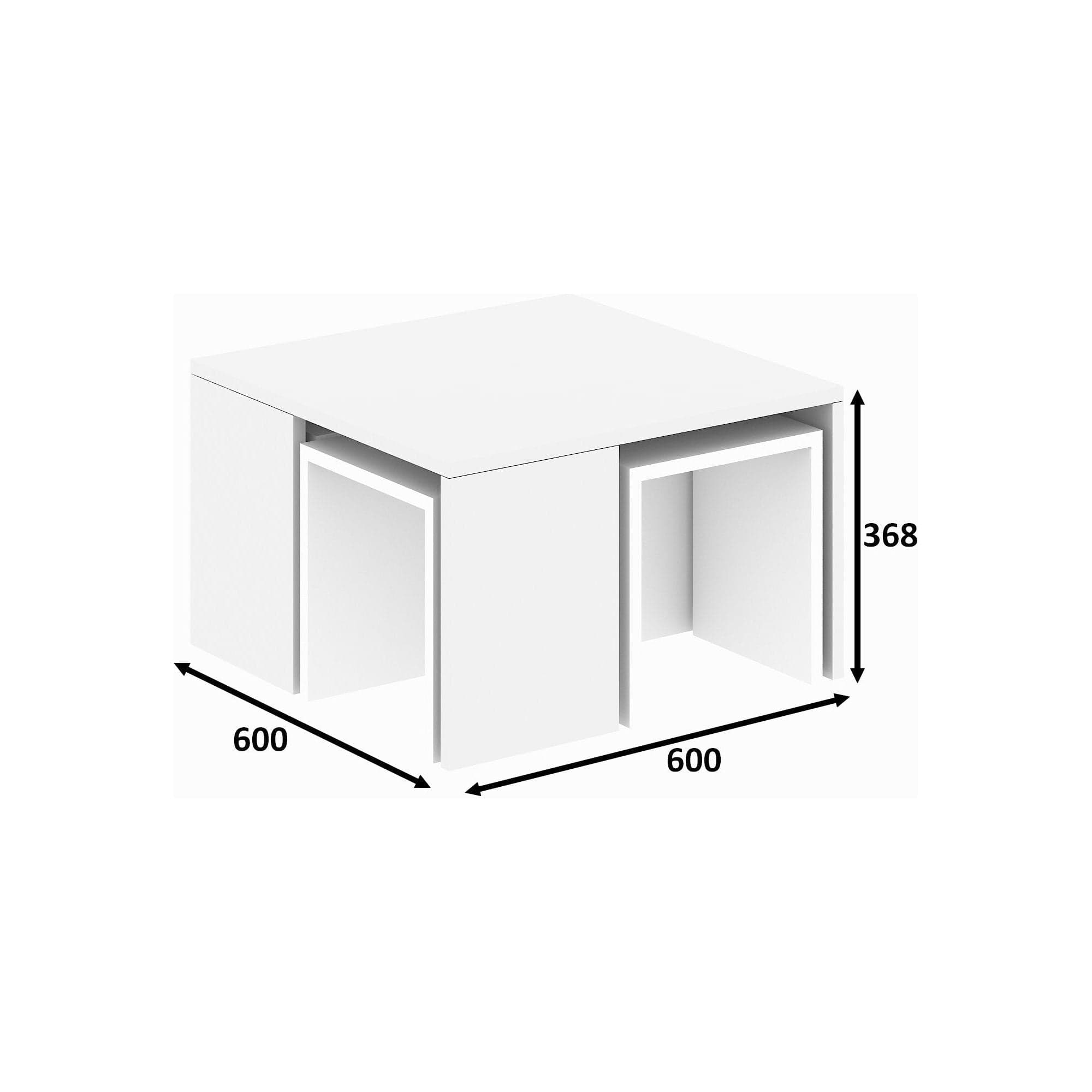 Set 3 masute AMSTERDAM OCN-31683, alb