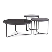 Set 3 masute cafea DETROIT OCN-39163, negru/gri deschis