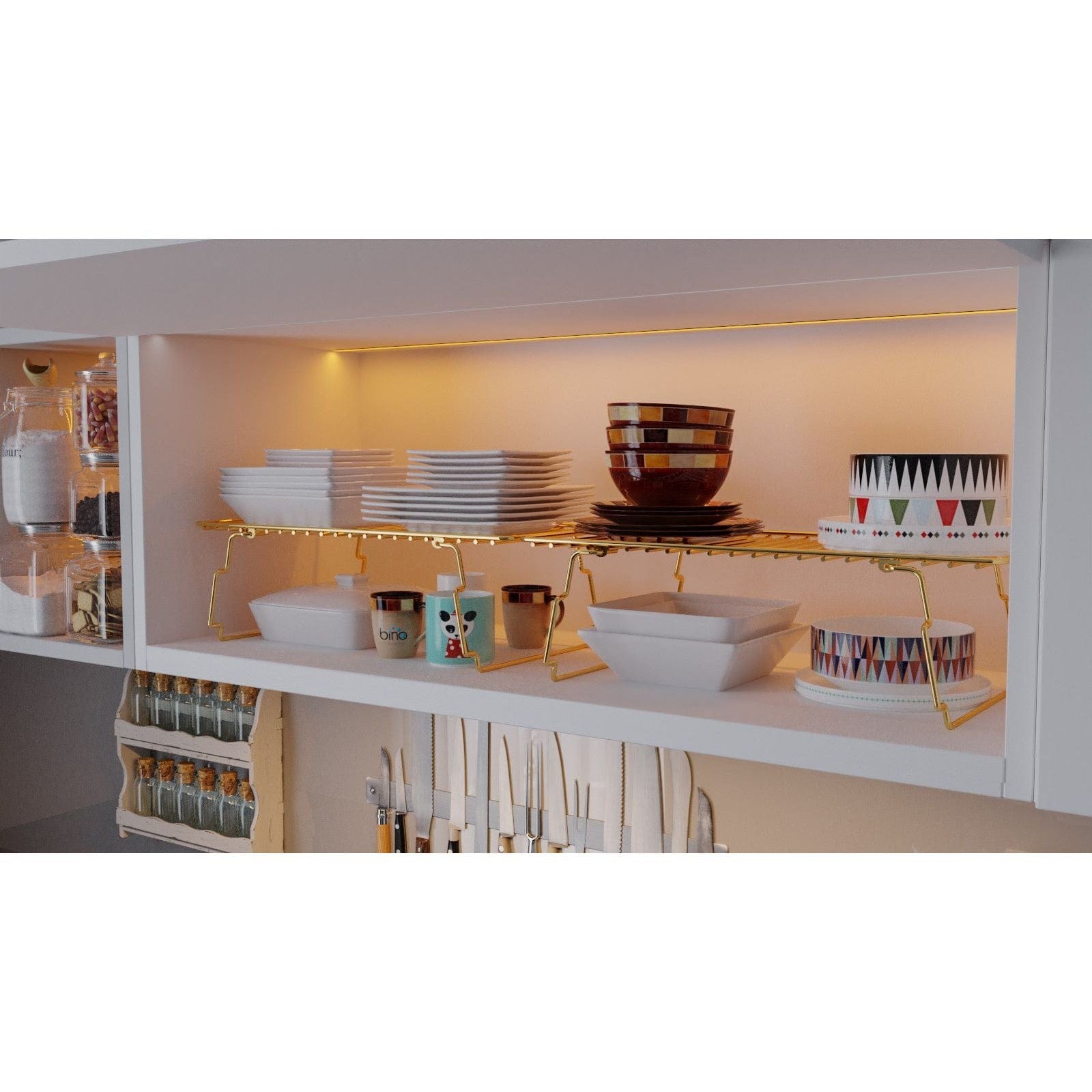 Set 3 rafturi AMSTERDAM OCN-30866, auriu