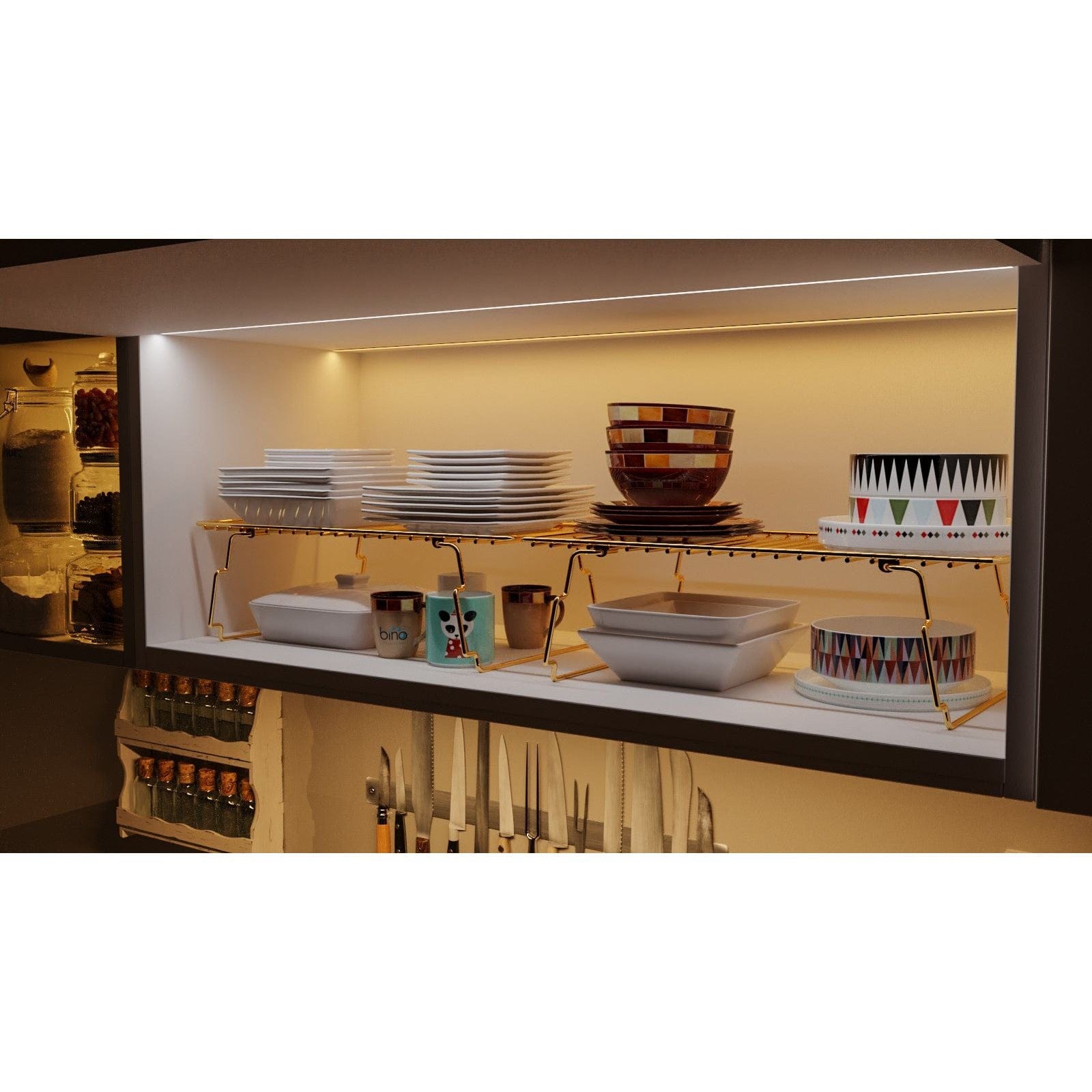 Set 3 rafturi AMSTERDAM OCN-30866, auriu