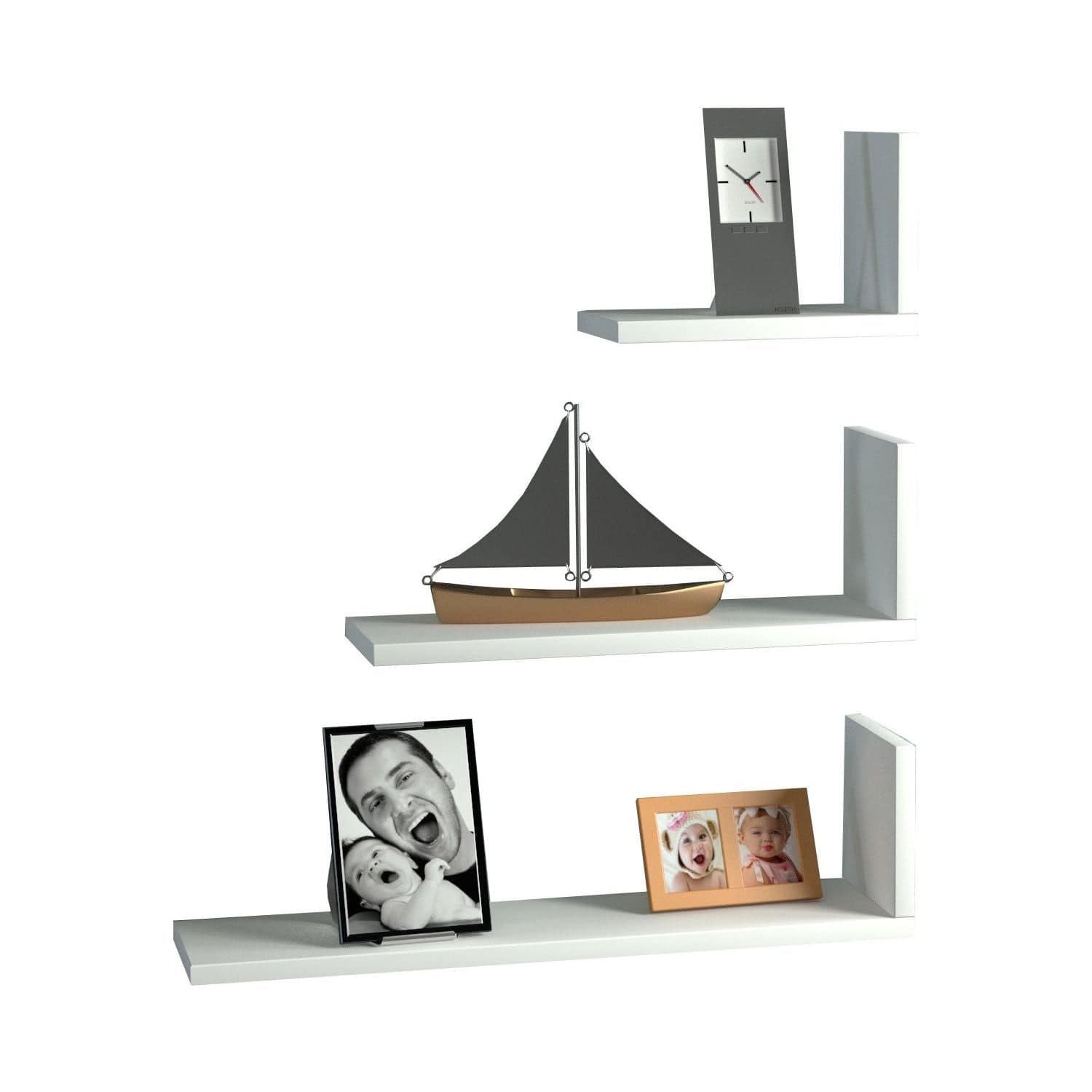 Set 3 rafturi AMSTERDAM OCN-30881, alb