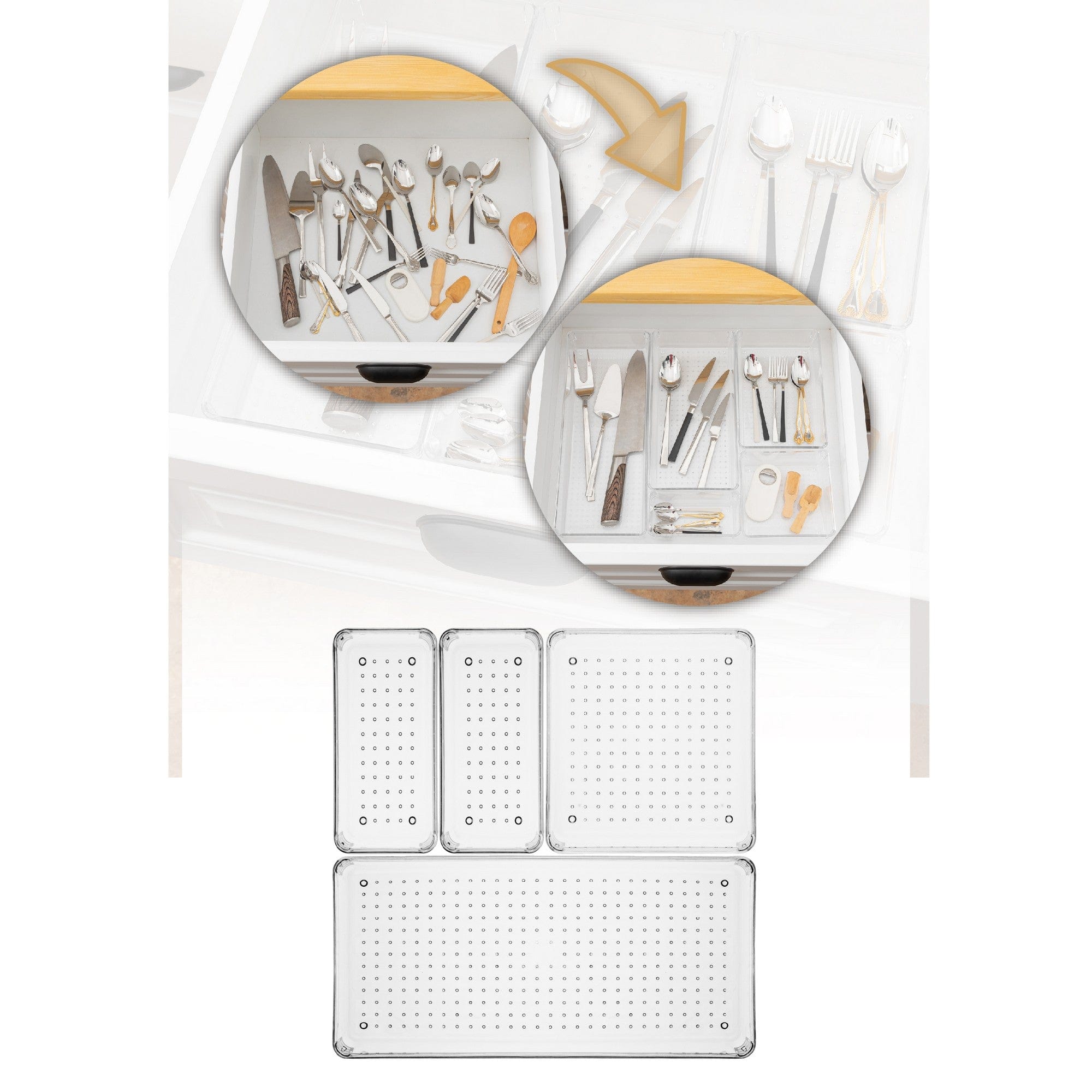 Set 4 organizatoare AMSTERDAM OCN-35591, transparent