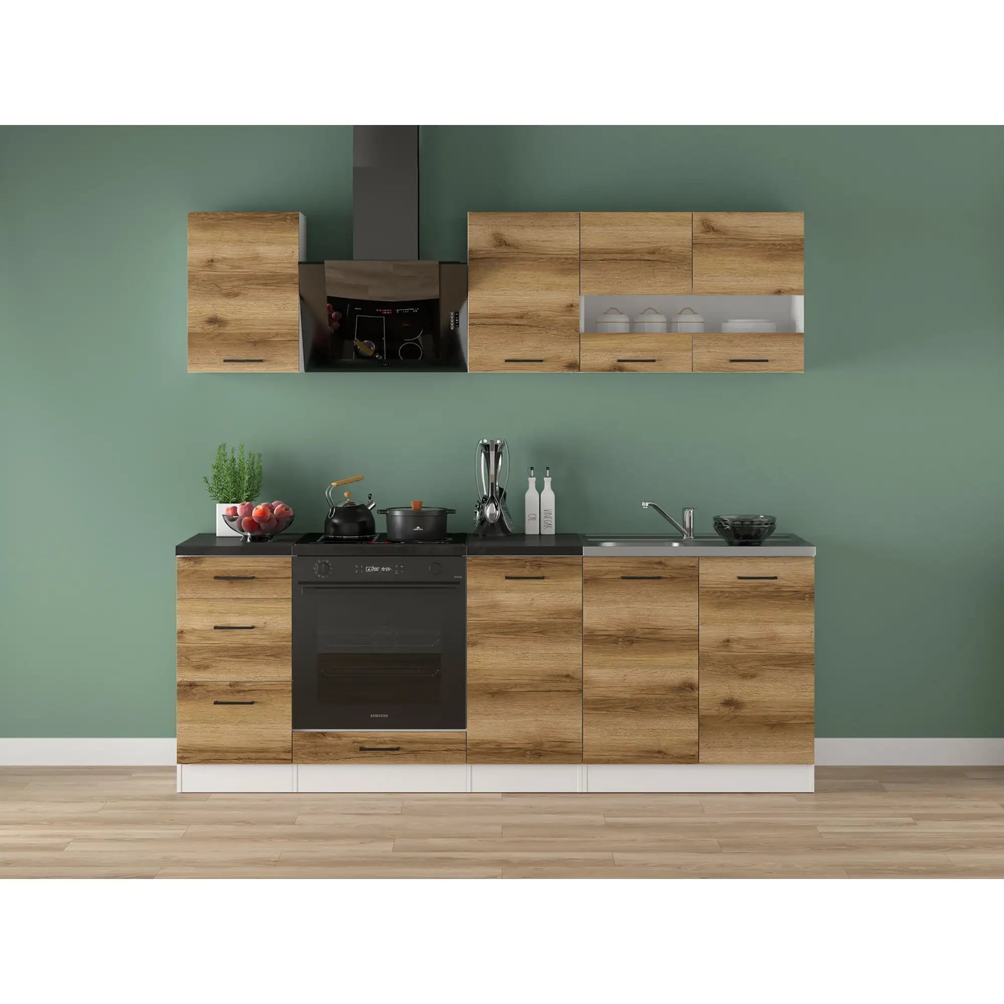 Set bucatarie BERGEN OCN-29849, stejar delano/alb