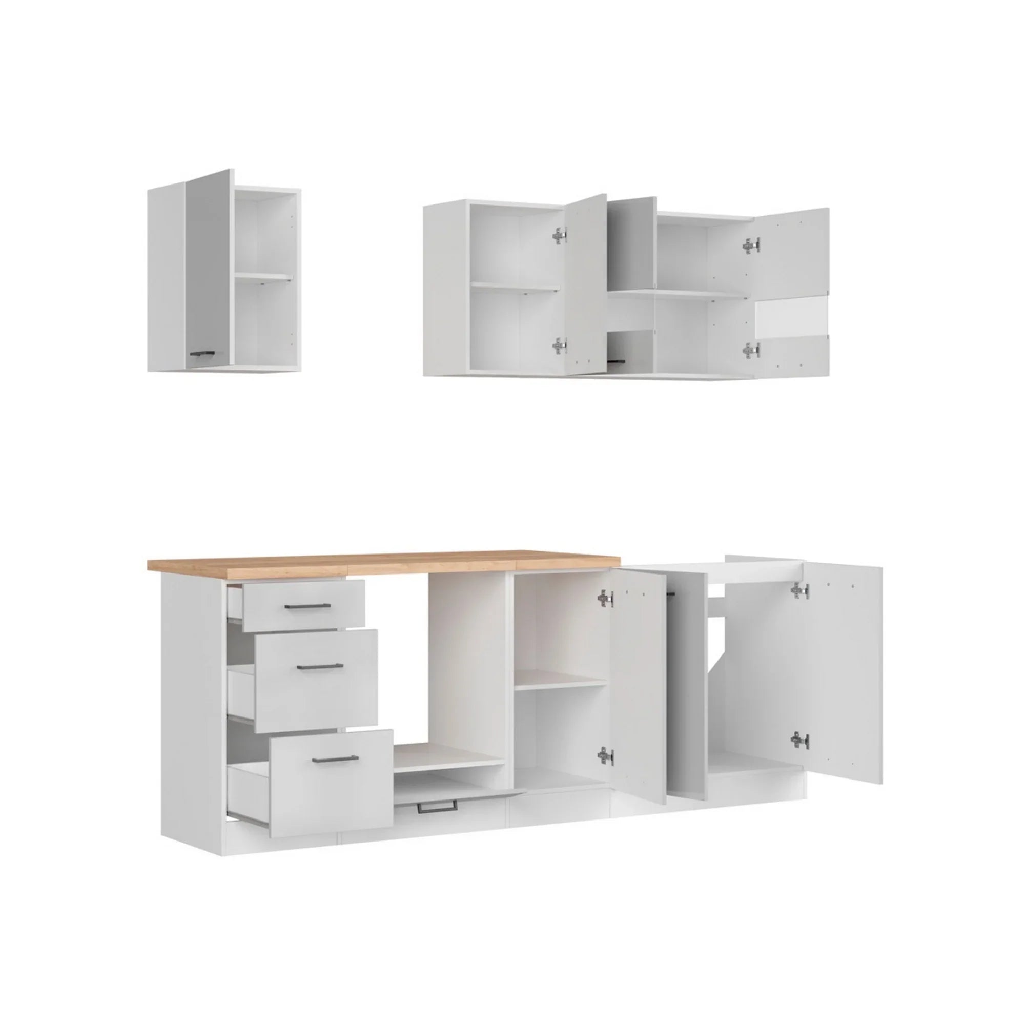 Set bucatarie BERGEN OCN-29853, gri deschis/alb