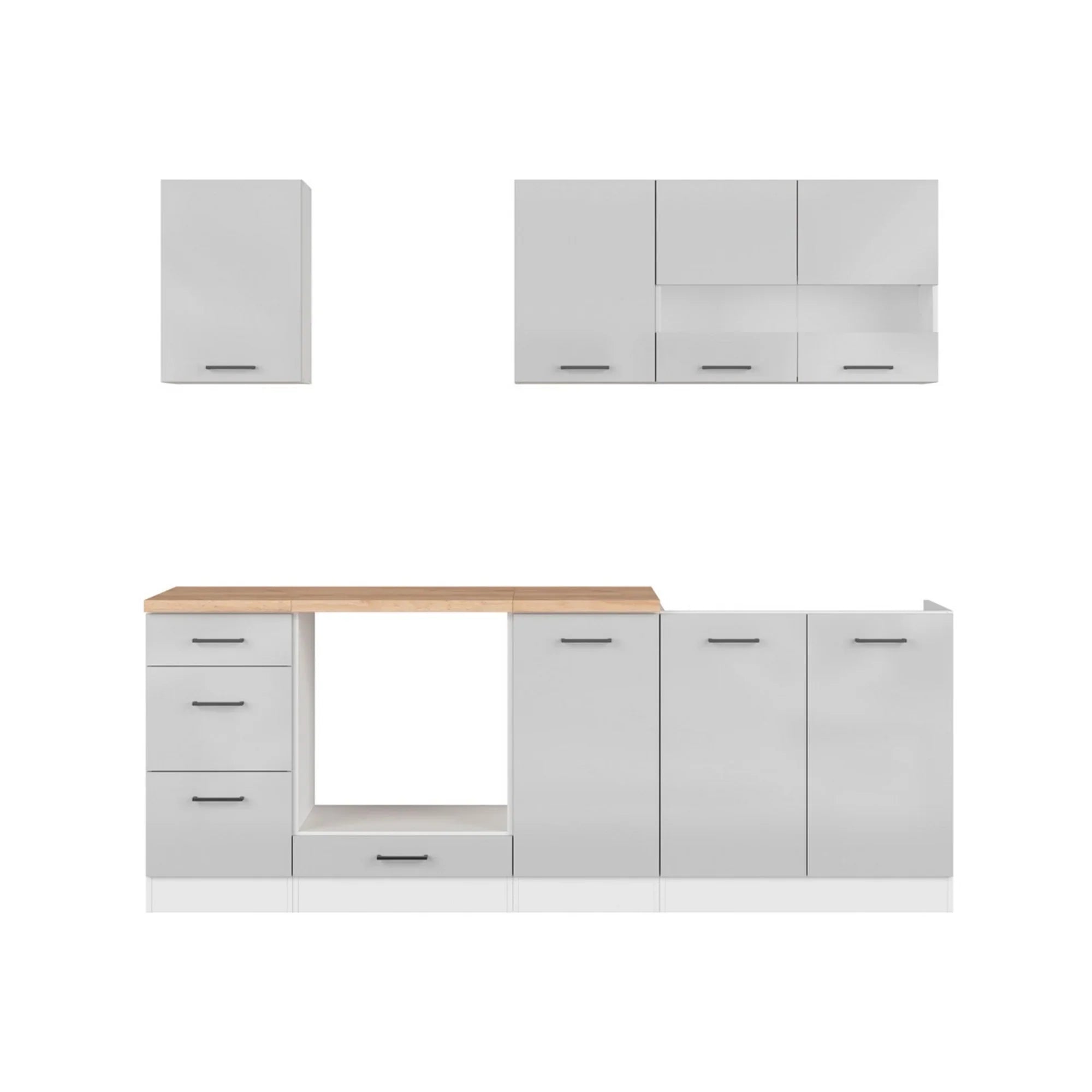 Set bucatarie BERGEN OCN-29853, gri deschis/alb