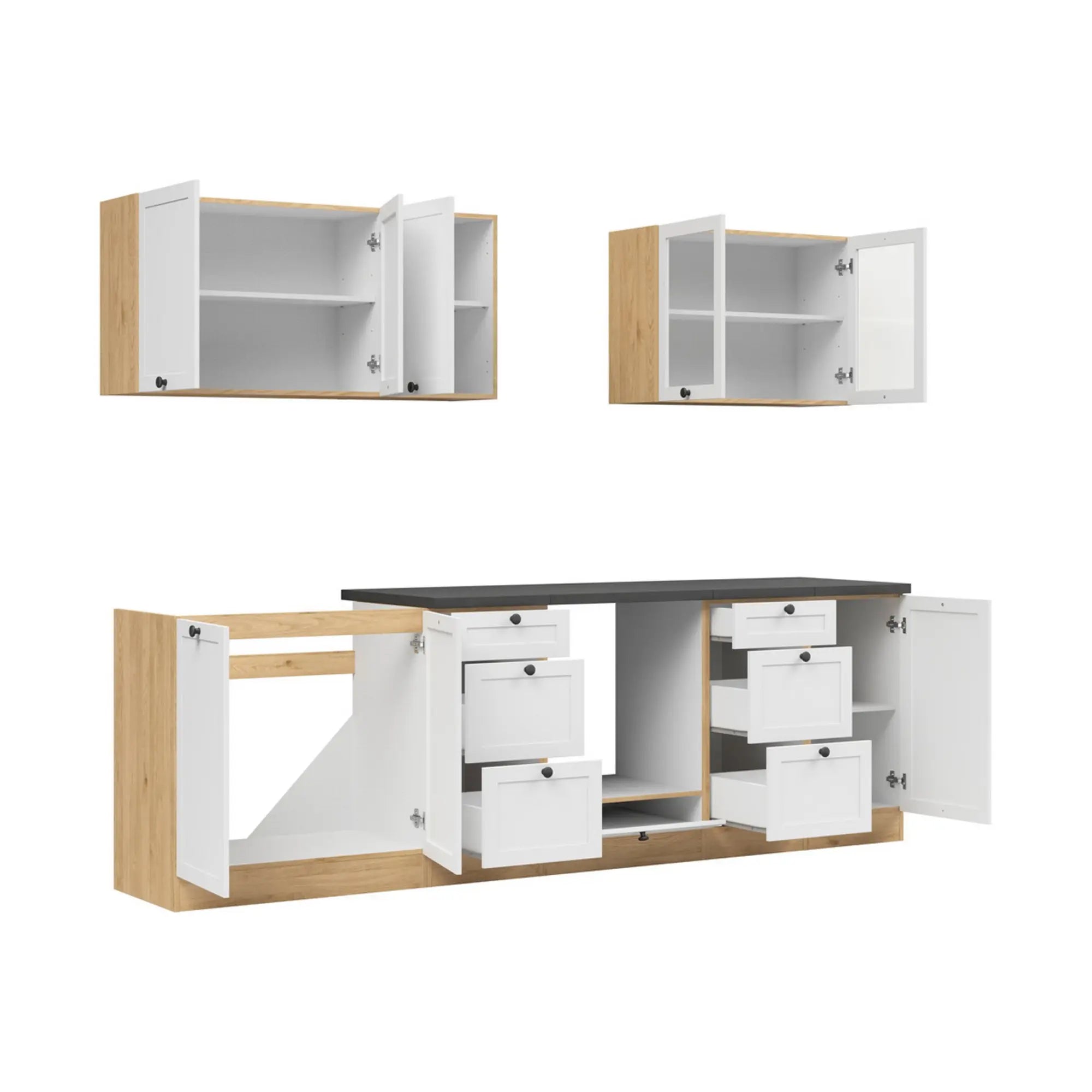 Set bucatarie BERGEN OCN-29878, alb/stejar