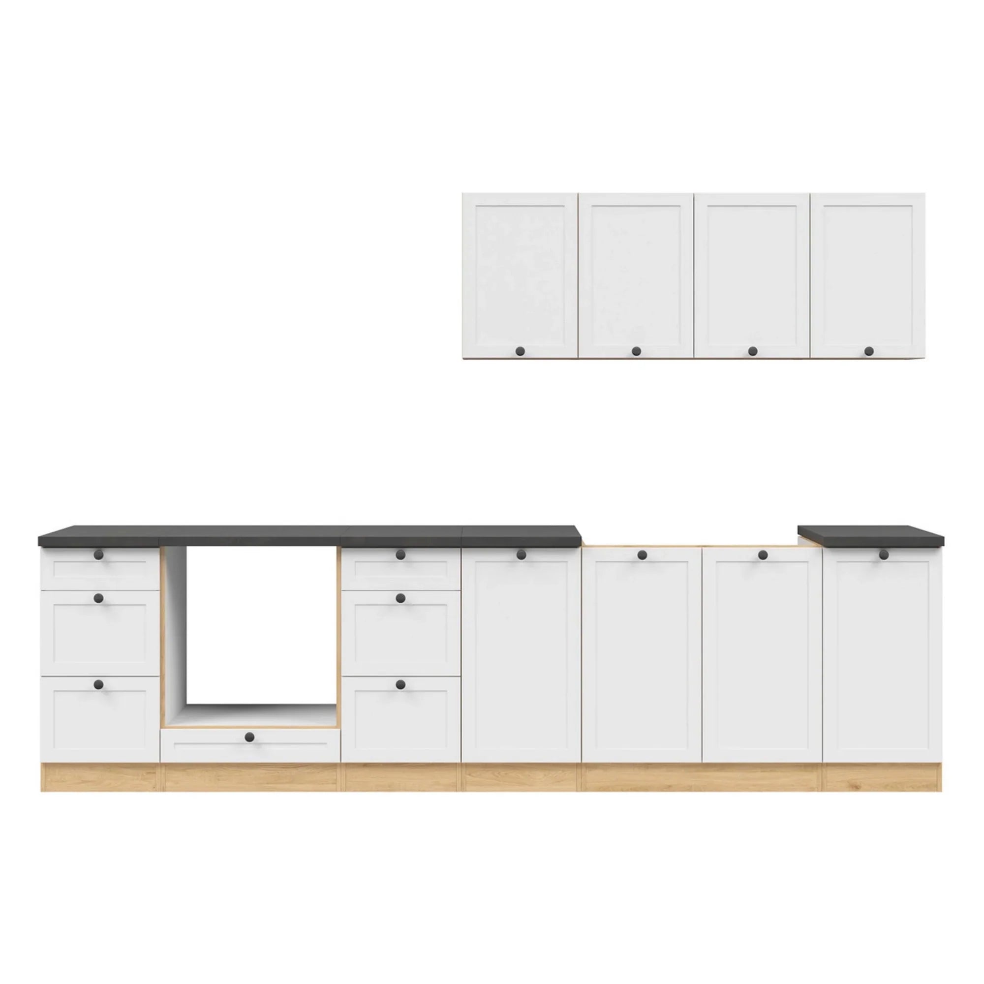 Set bucatarie BERGEN OCN-29885, alb/stejar