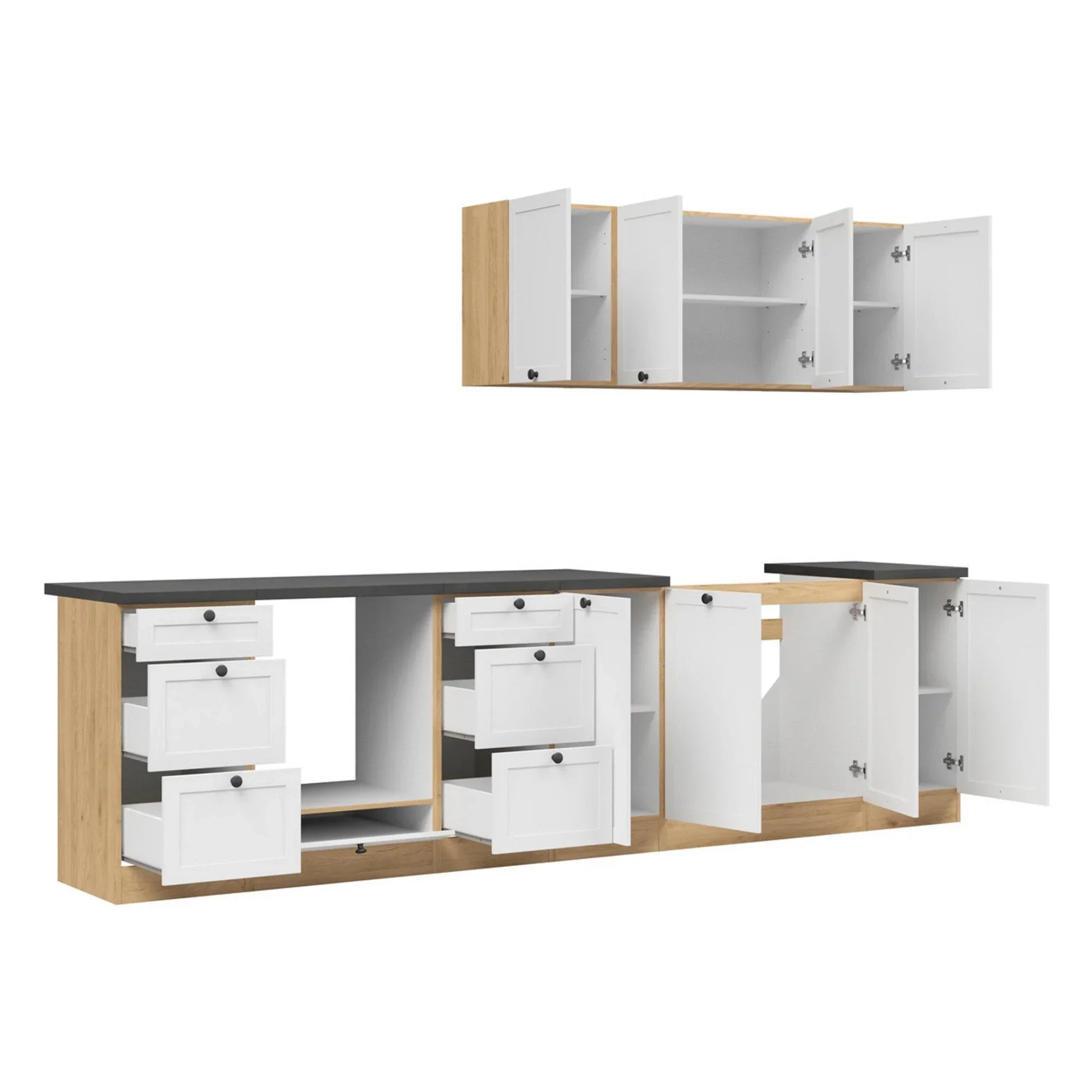 Set bucatarie BERGEN OCN-29885, alb/stejar