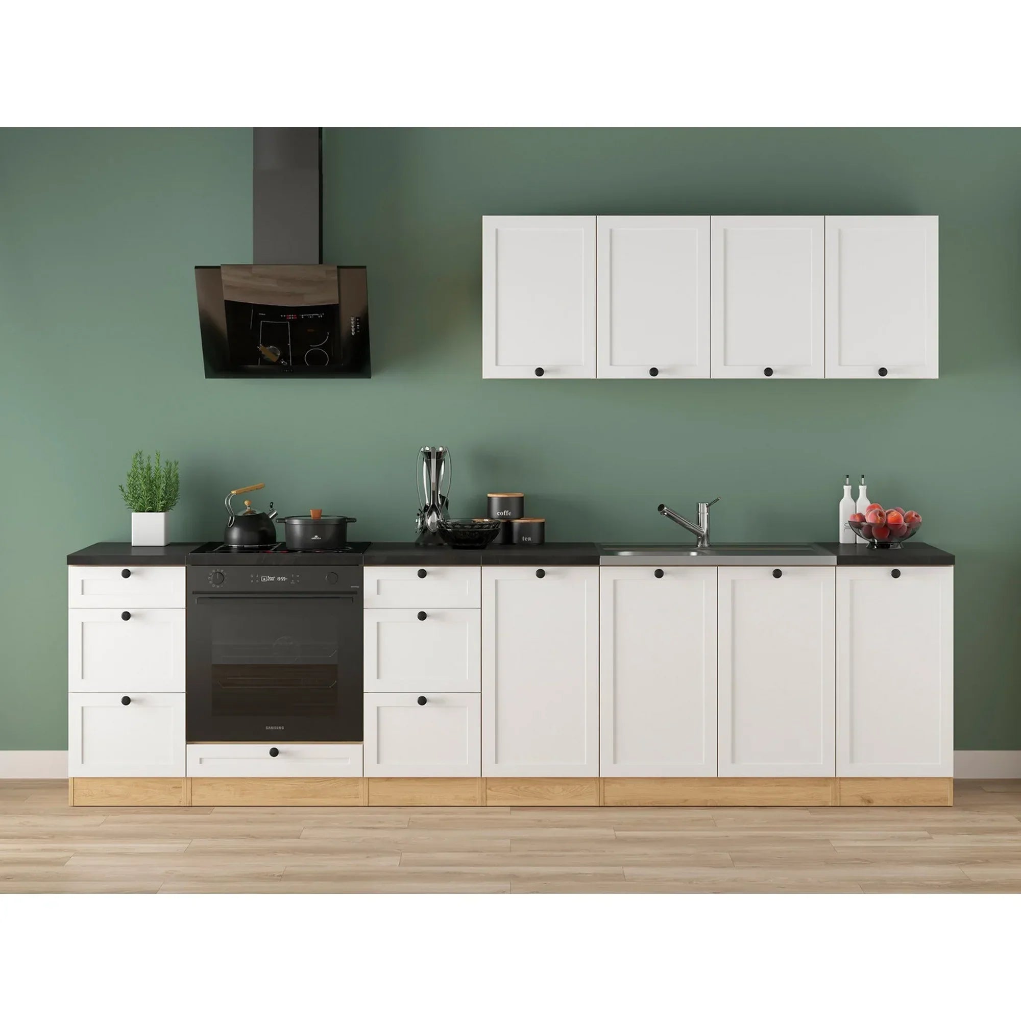 Set bucatarie BERGEN OCN-29885, alb/stejar