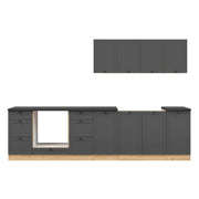 Set bucatarie BERGEN OCN-29890, gri grafit/stejar