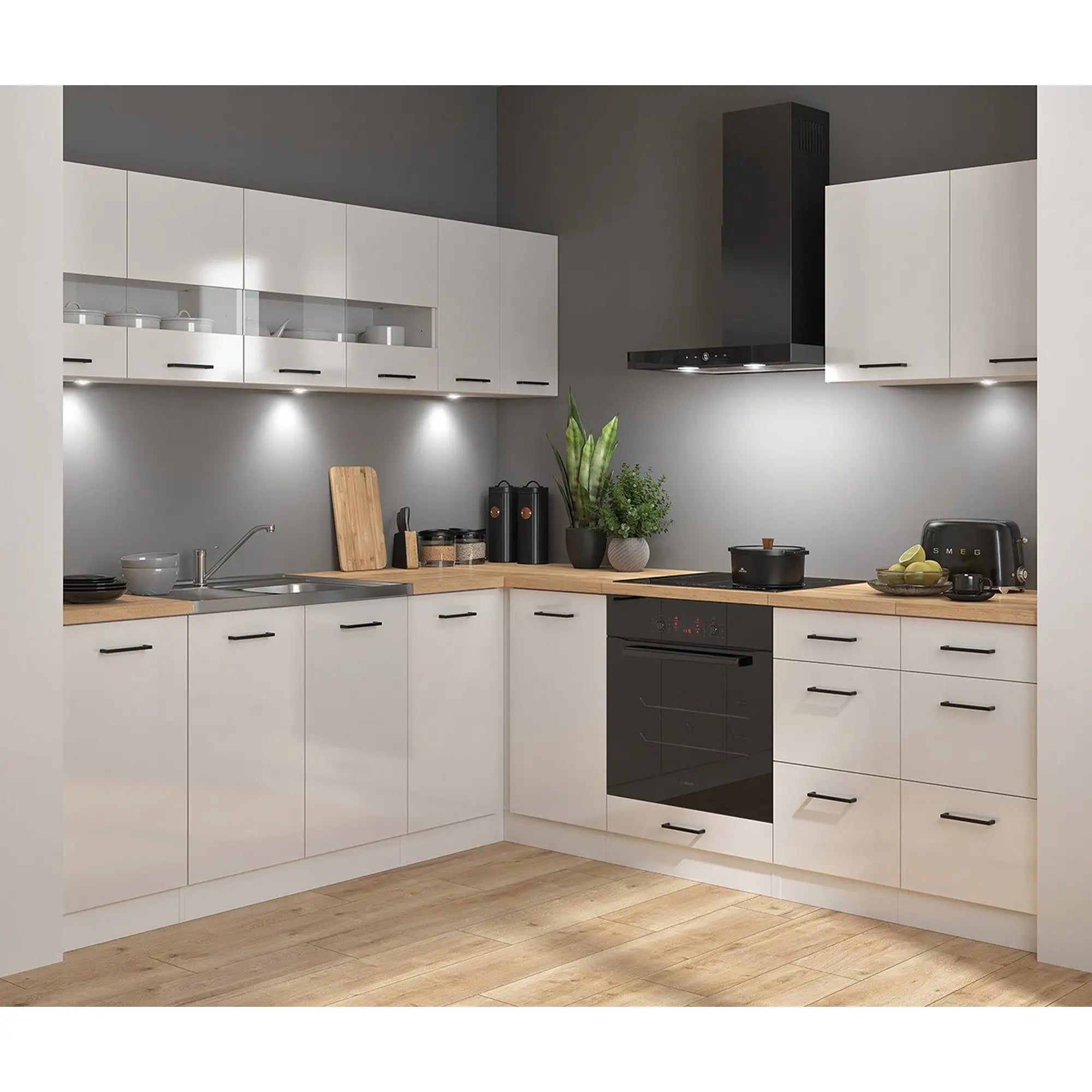 Set bucatarie BERGEN OCN-29913, alb lucios