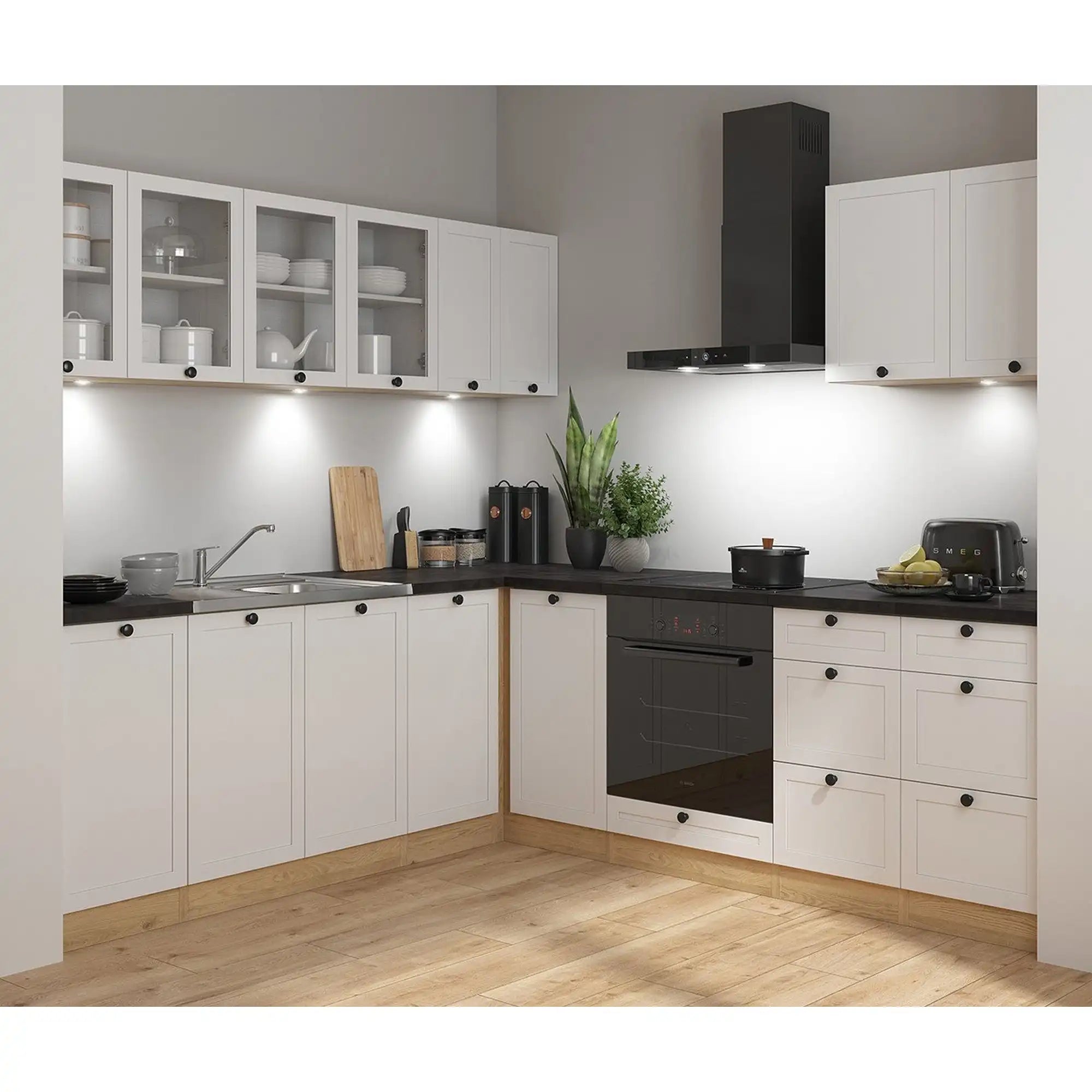 Set bucatarie BERGEN OCN-29917, alb/stejar