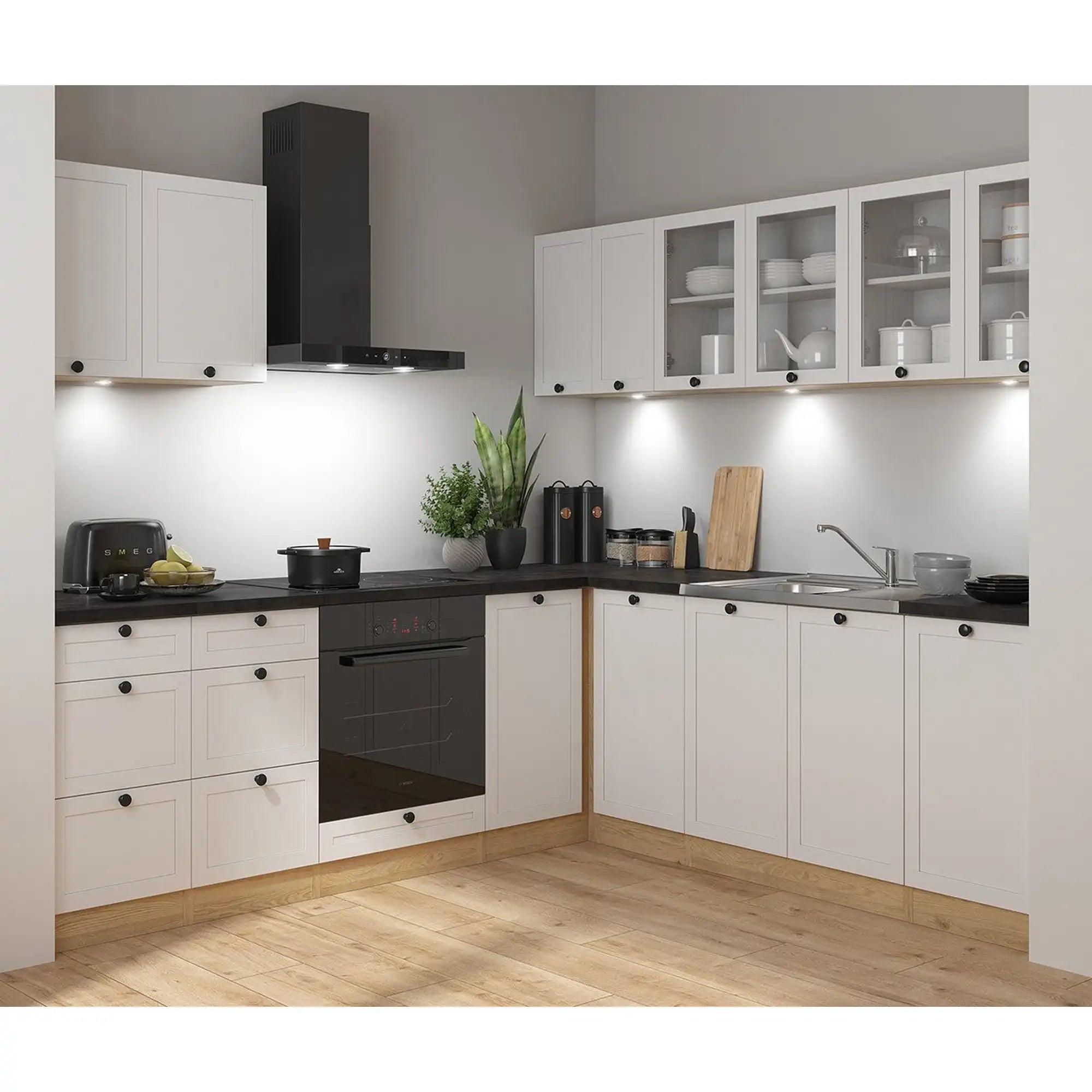 Set bucatarie BERGEN OCN-29917, alb/stejar