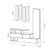 Set hol AMSTERDAM OCN-32704, stejar/alb
