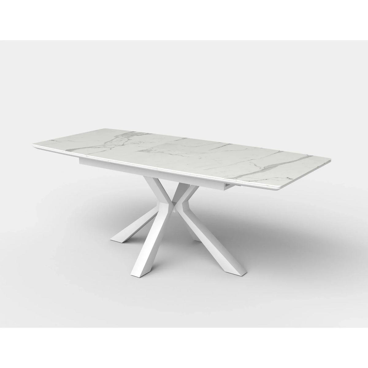 Masa extensibila VIVALDI, alb, ceramica/metal, 160/200x90x78 cm