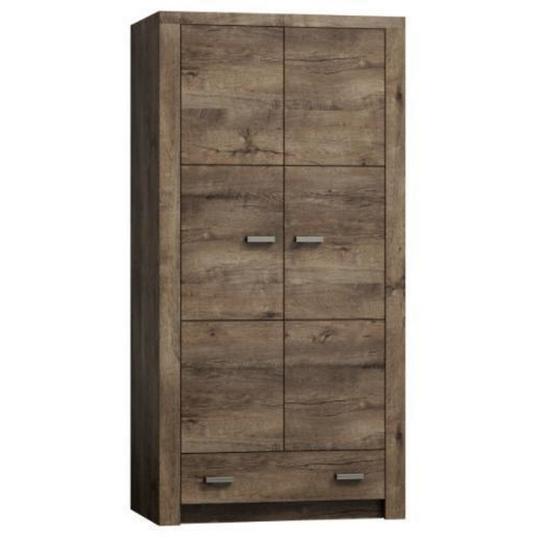 Dulap INDIANAPOLIS I1, frasin inchis, PAL laminat, 96x58x192 cm