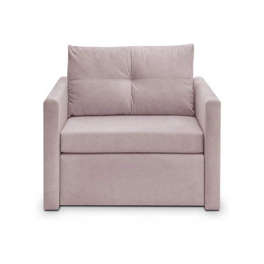 Fotoliu extensibil BUNIO, stofa catifelata roz - Modoo 2307, 98x88x86 cm