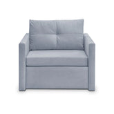 Fotoliu extensibil BUNIO, stofa catifelata gri - Modoo 2320, 98x88x86 cm