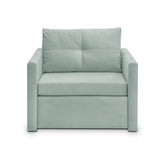 Fotoliu extensibil BUNIO, stofa catifelata verde menta - Modoo 2313, 98x88x86 cm