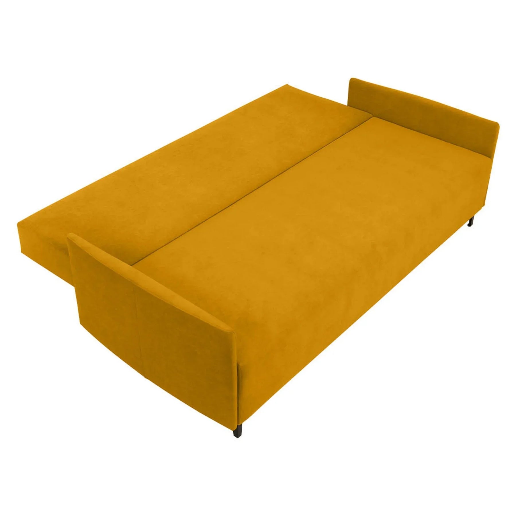 Canapea extensibila LOGAN, stofa catifelata galben - Mavel 68, 214x96x91 cm