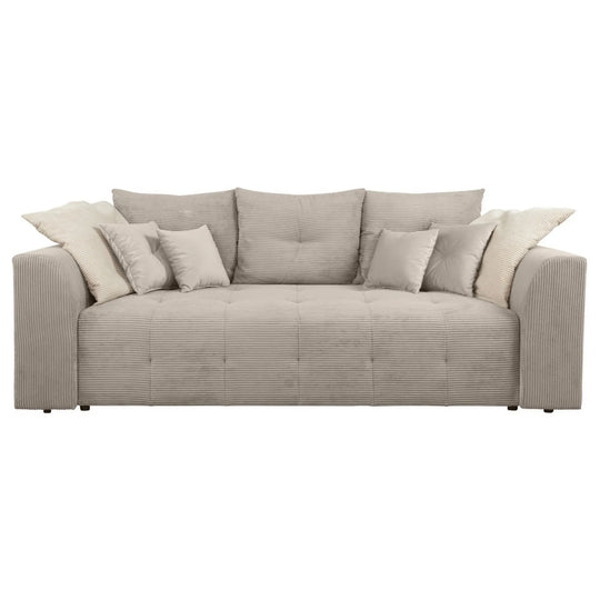 Canapea extensibila ROYAL IV, stofa catifelata bej - Poso 2, 247x116x96 cm