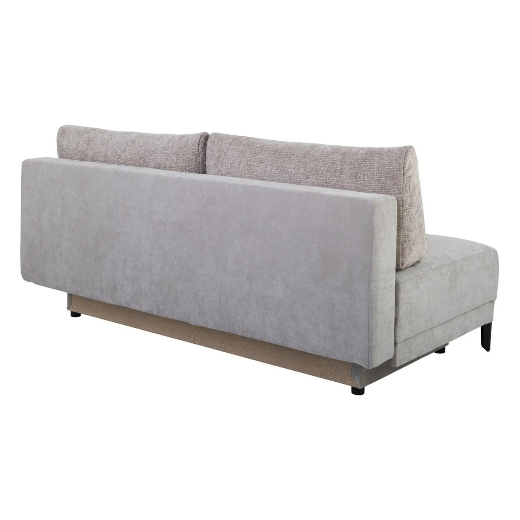 Canapea extensibila SENTILA, stofa catifelata bej - Wind 82, 198x106x91 cm