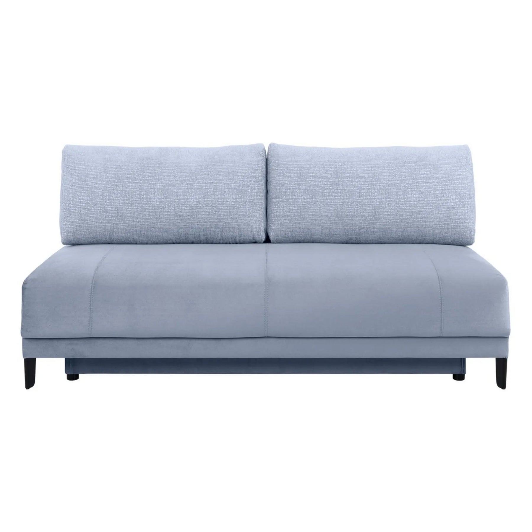 Canapea extensibila SENTILA, stofa catifelata gri - Elia 84, 198x106x91 cm