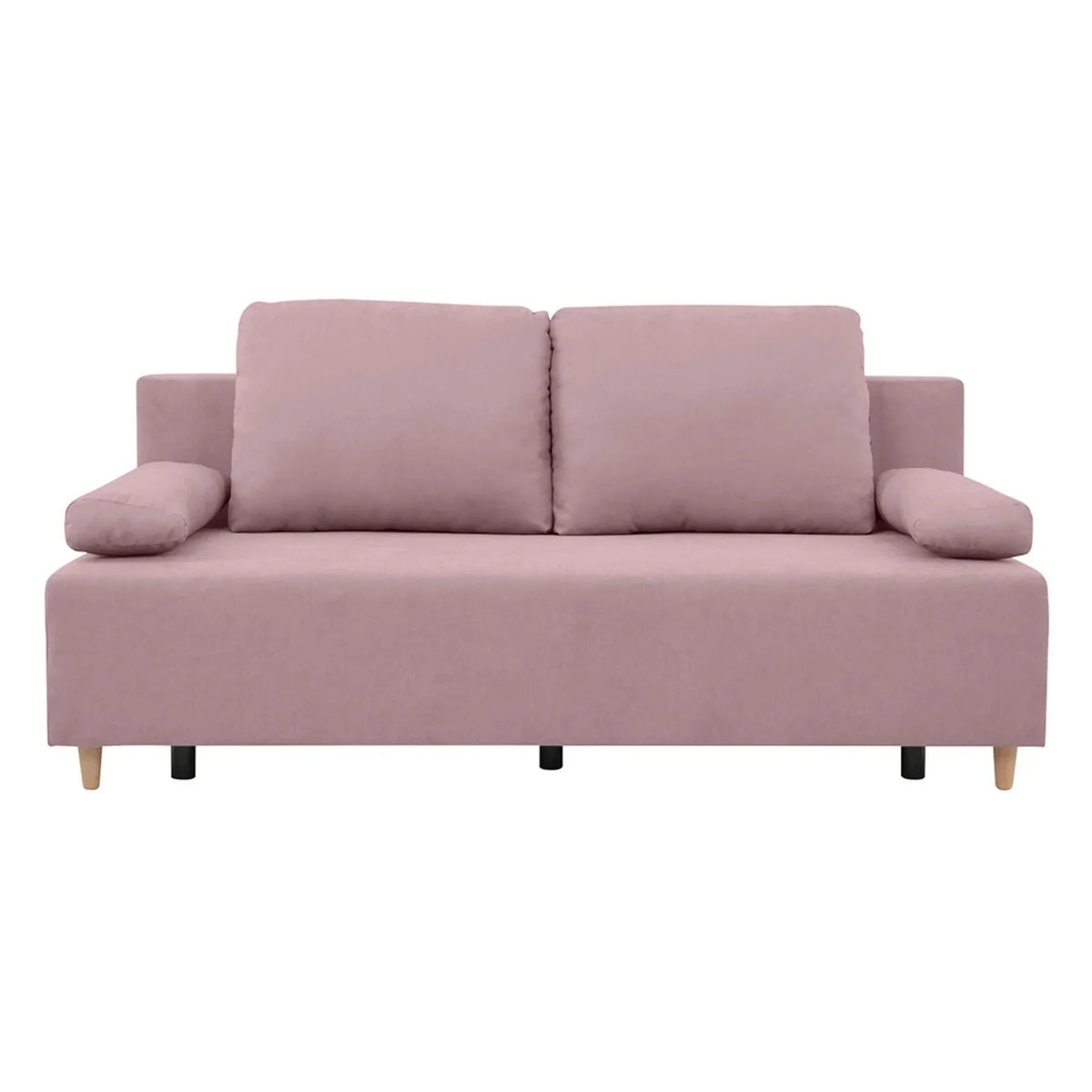 Canapea extensibila SUN, stofa catifelata roz - Enjoy New 19, 193x92x96 cm