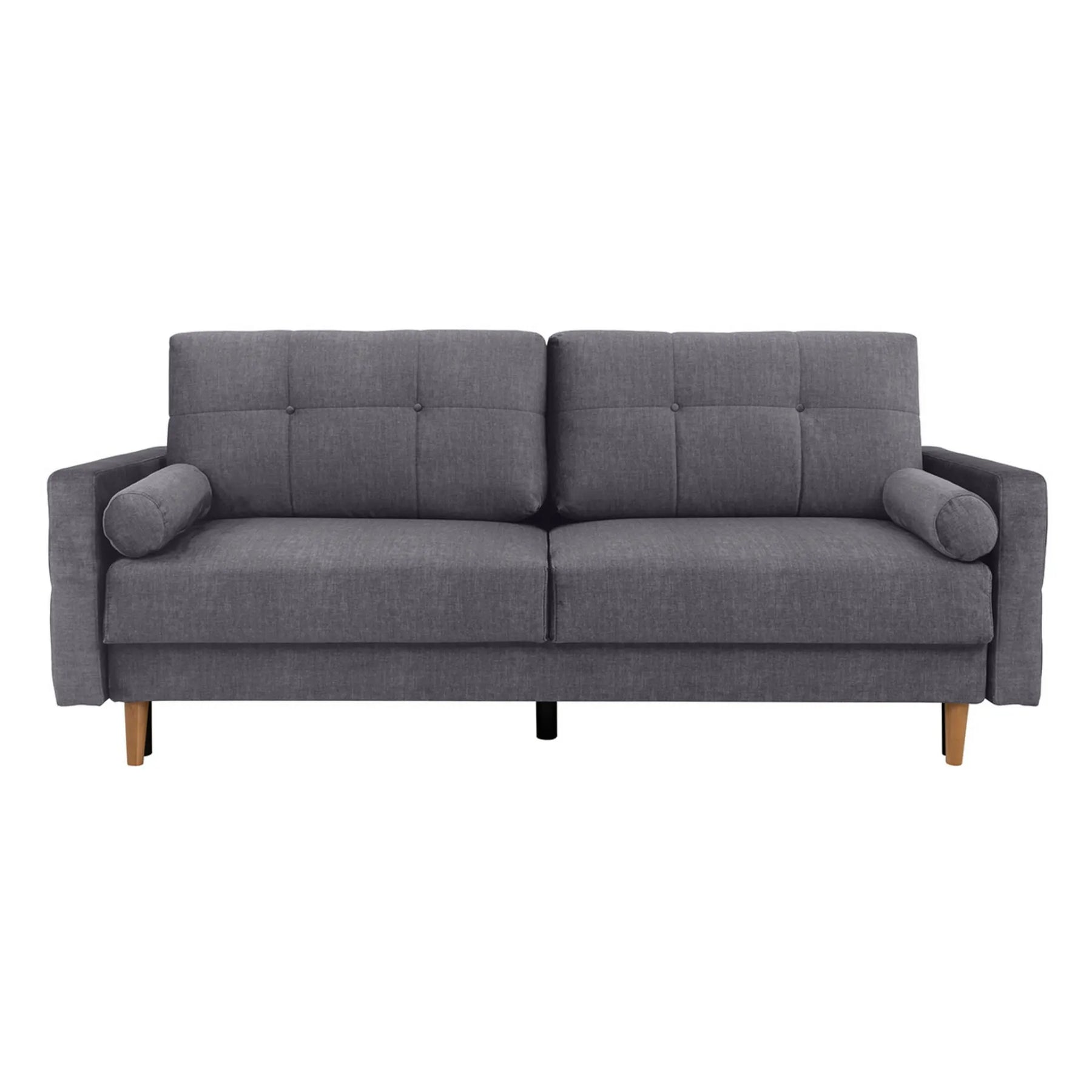 Canapea extensibila TORENT, stofa catifelata gri - Vogue 16, 220x98x95 cm