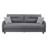Canapea extensibila VERTO, stofa catifelata gri - Asti 23, 206x93x88 cm