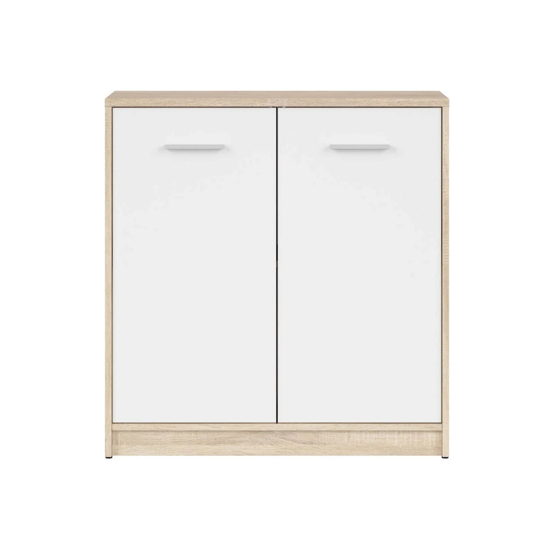 Comoda NEPO PLUS, stejar sonoma/alb, PAL laminat, 80x34x84 cm