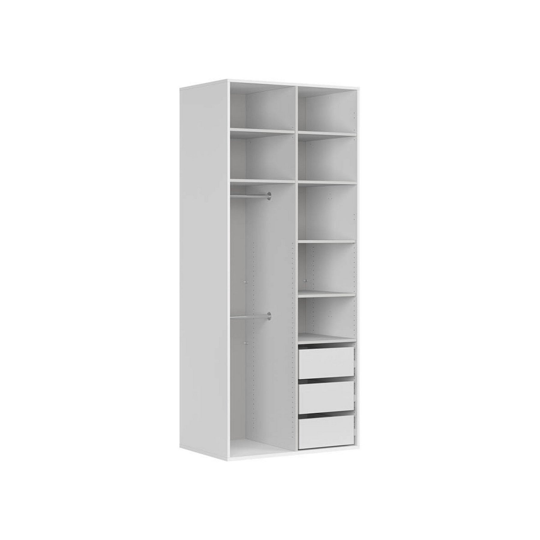 Dulap FLEX, alb, PAL, 100x66x240 cm