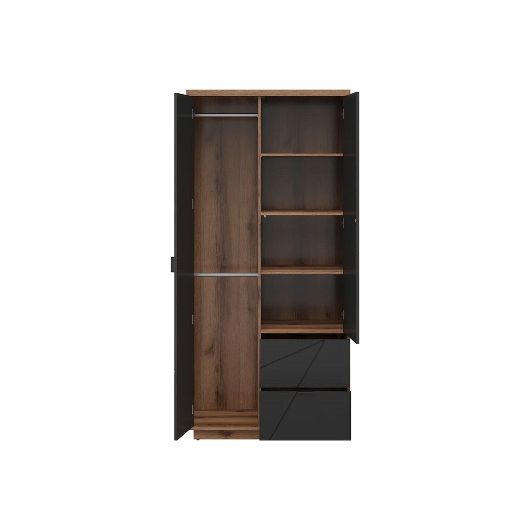 Dulap FORN, nuc/negru mat, PAL, 94x56.5x200.5 cm