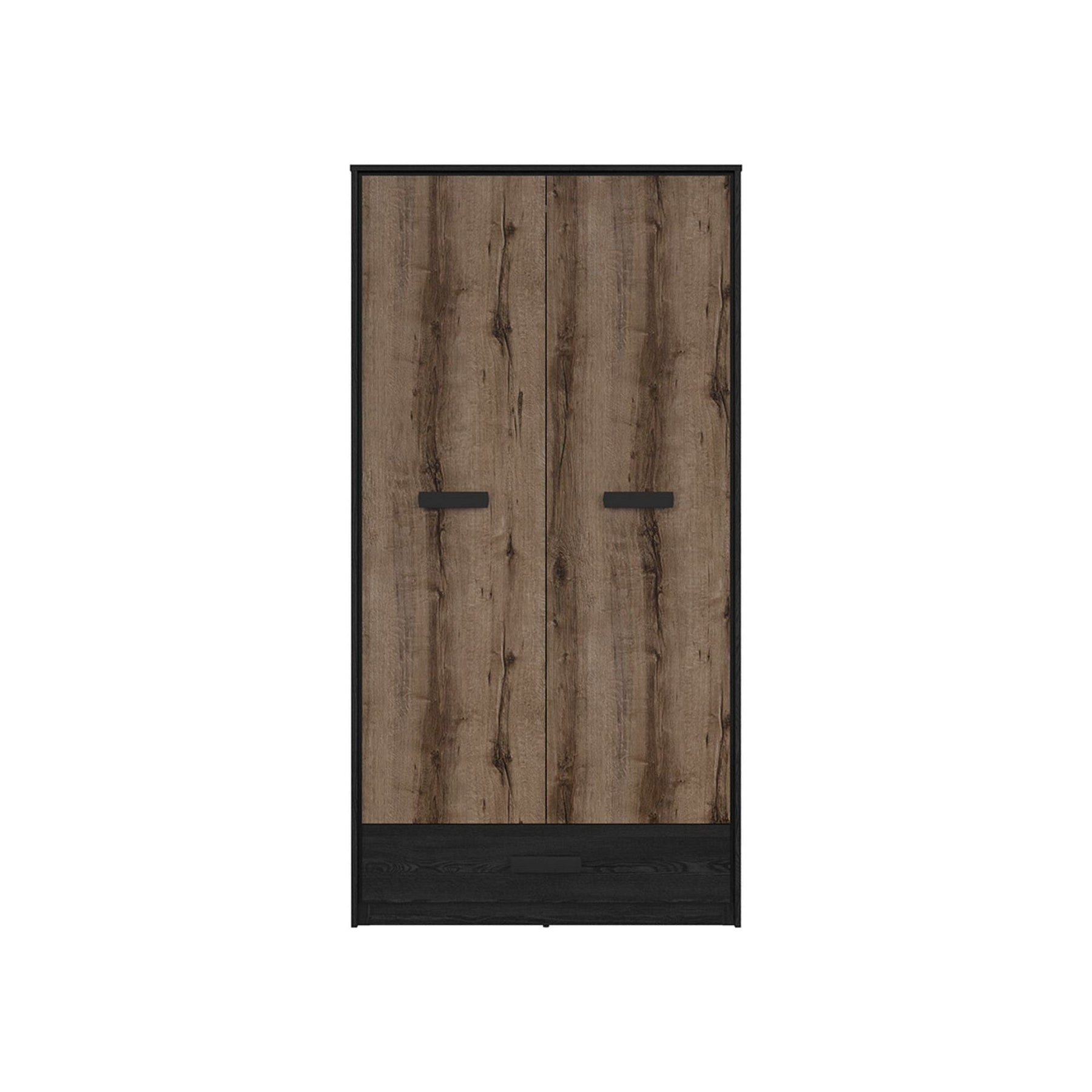 Dulap KASSEL, nuc/negru, PAL, 100x55x195 cm