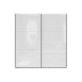 Dulap TETRIX, alb lucios, PAL, cu 2 usi, 183x60x196 cm