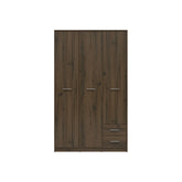 Dulap NEPO PLUS, stejar nobil, PAL laminat, cu 3 usi si 2 sertare, 119x55x197 cm