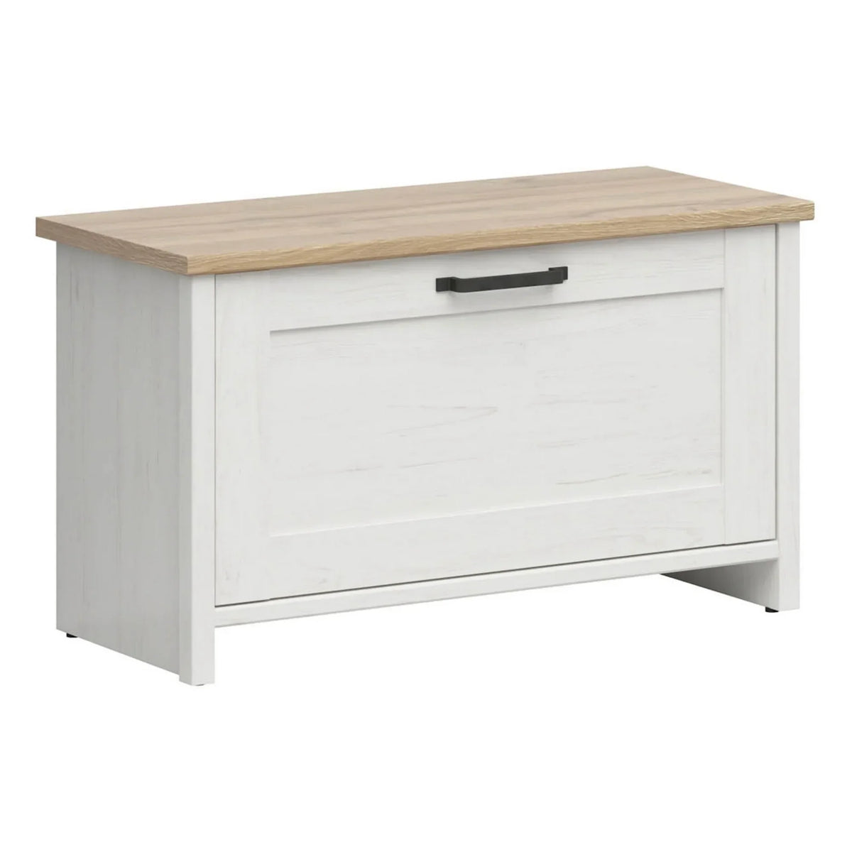 Pantofar LOKSA, alb/stejar, PAL laminat, 85x37x49 cm