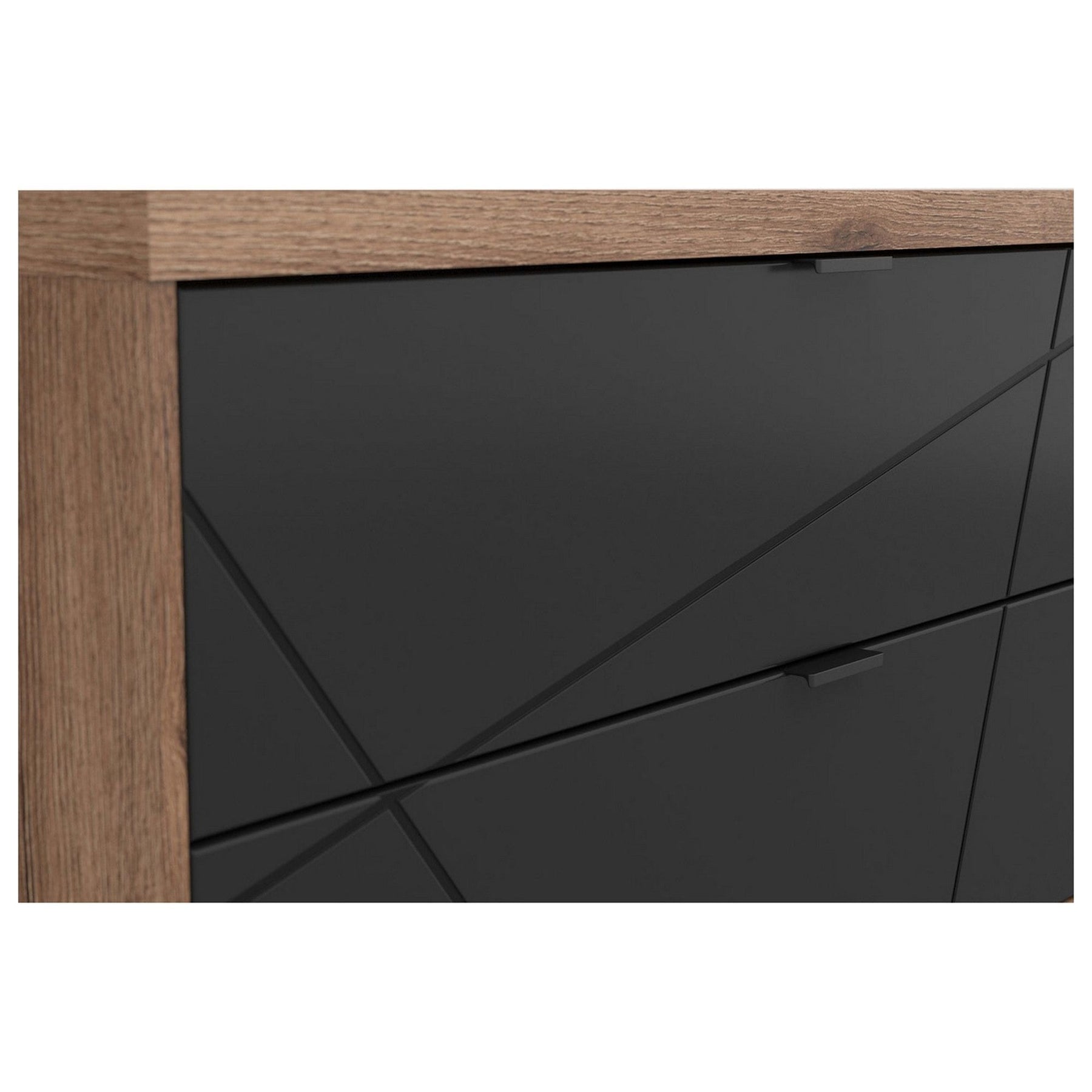 Comoda TV FORN, nuc/negru mat, PAL, 156x42.5x61 cm